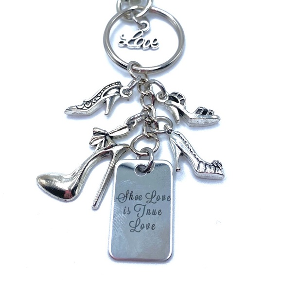 Shoes Keychain Bag Charm Shoe Love Is Real Love - Picture 3 of 7